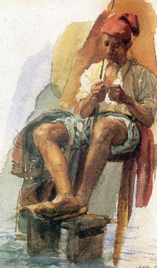 Сочинение по картине: Врубель - "Итальянский рыбак"