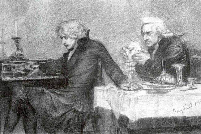 Сочинение по картине: Врубель - "Сальери всыпает яд в бокал Моцатра"