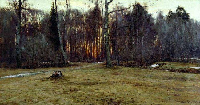 Сочинение по картине: Жуковский - "Апрельский вечер (Весна. Вечер"