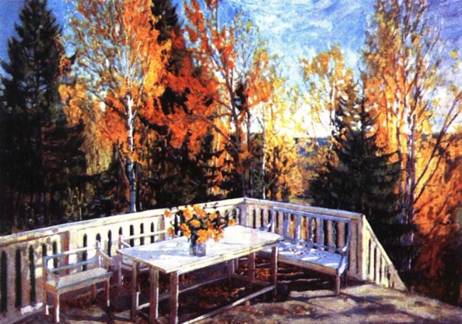 Сочинение по картине: Жуковский - "Осень. Веранда"