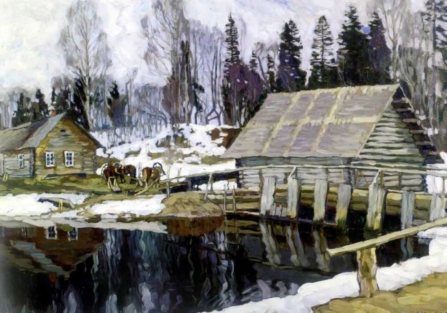 Сочинение по картине: Жуковский - "Плотина"