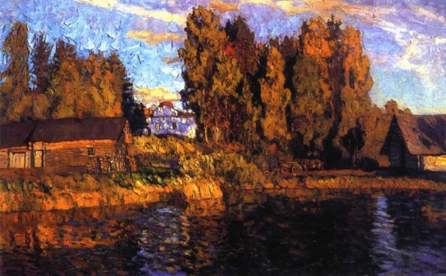 Сочинение по картине: Жуковский - "Под вечер"