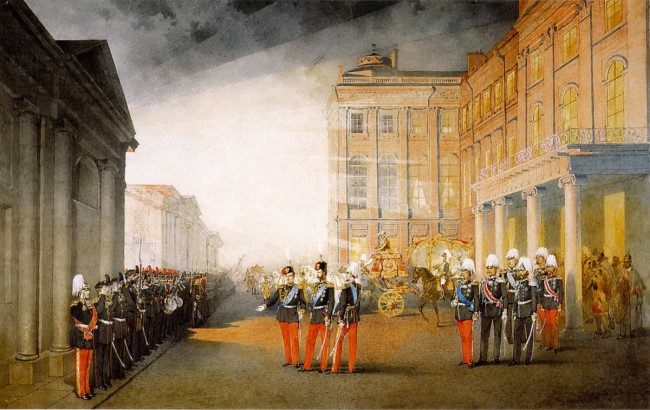 Сочинение по картине: Зичи - "Парад 12-го гренадерского Астраханского Е.И.В. наследника полка перед Аничковым дворцом 26 февраля 1870 года"