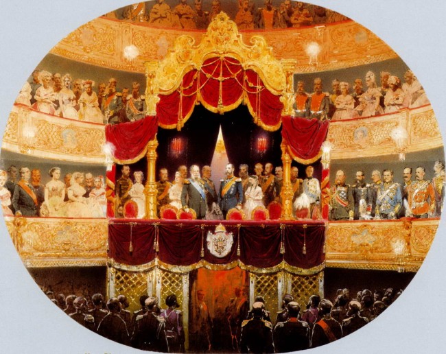 Сочинение по картине: Зичи - "Парадный спектакль в честь Вильгельма I в Михайловском театре"