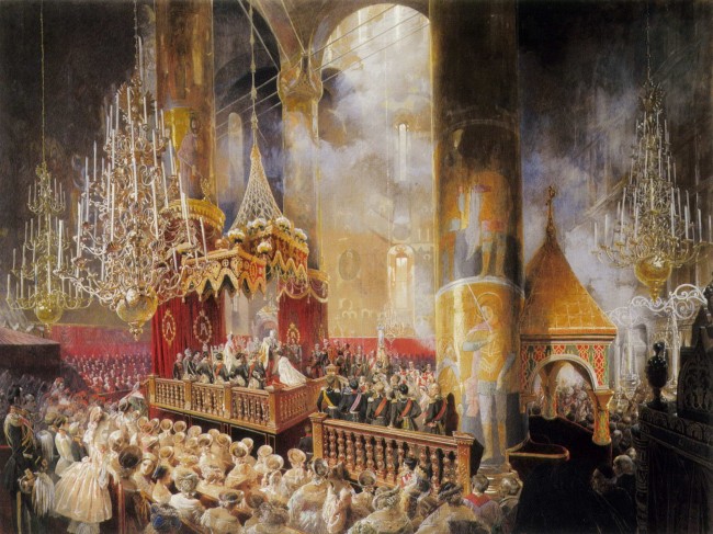 Сочинение по картине: Зичи - "Сцена коронации Александра II в Успенском соборе 26 августа 1856"