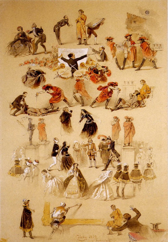 Сочинение по картине: Зичи - "Театральные импровизации на разные темы" Сочинение по картине: Зичи - "Театральные импровизации на разные темы"