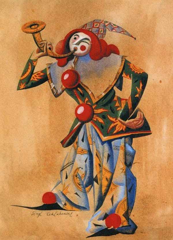 Сочинение по картине: Чехонин - "Трубящий клоун"