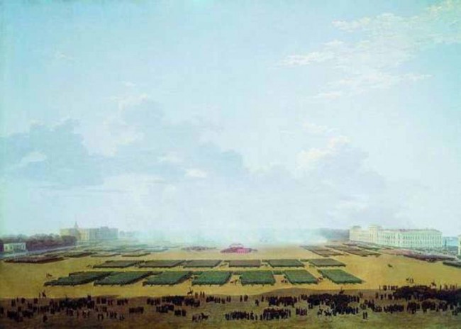 Сочинение по картине: Чернецовы - "Парад по случаю окончания военных действий в Царстве Польском 6 октября 1831 года на Царицынском лугу в Петербурге"