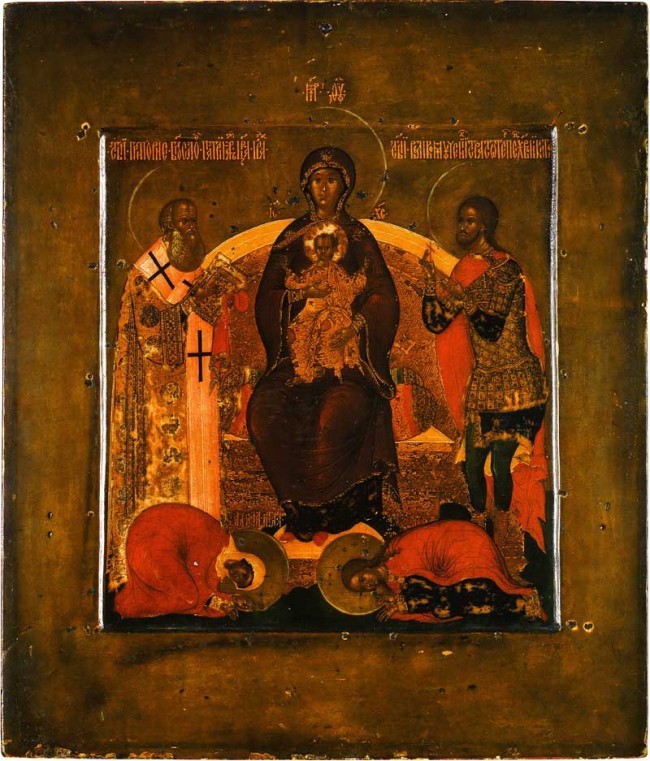 Сочинение по картине: Чирин - "Богоматерь на престоле со святыми Григорием Богословом, Никитой, Маврой и Евпраксией"