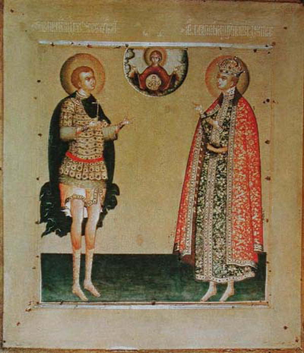 Сочинение по картине: Чирин - "Дмитрий Солунский и Дмитрий-царевич"