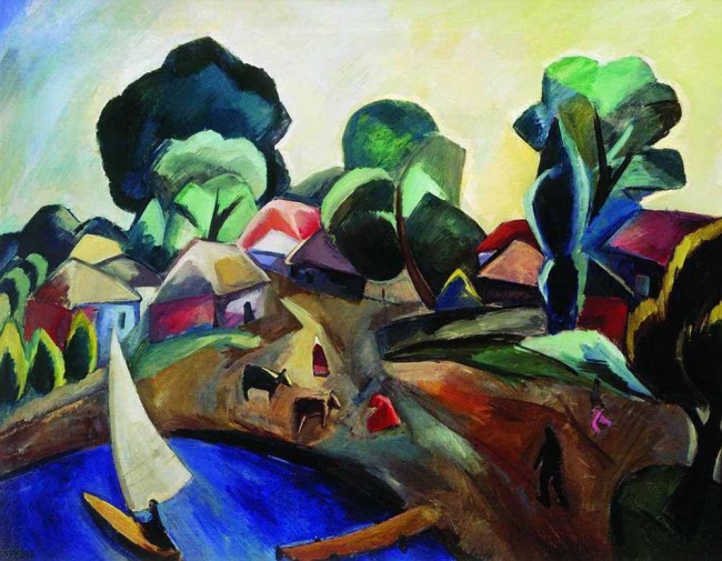 Сочинение по картине: Фальк - "Пейзаж с парусной лодкой"