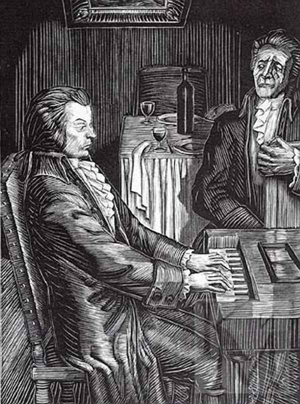 Сочинение по картине: Фаворский - "Моцарт и Сальери"