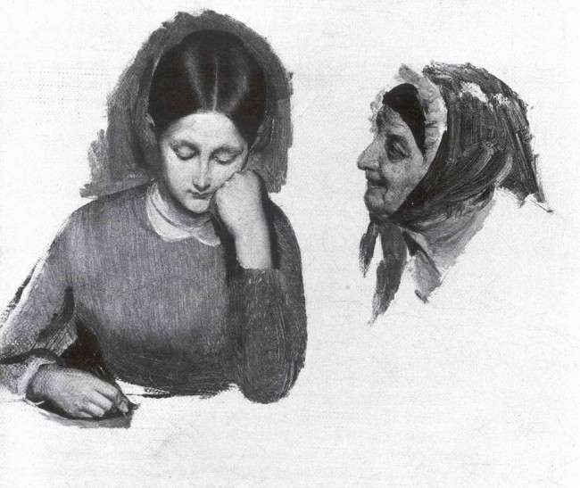 Сочинение по картине: Федотов - "Девушка. Голова сводницы"