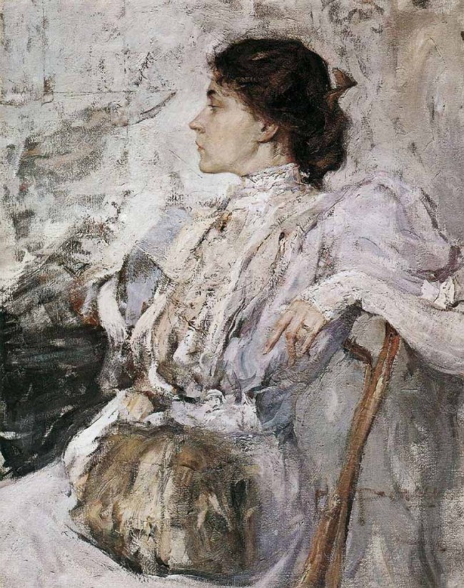 Сочинение по картине: Фешин - "Дама в лиловом (портрет неизвестной)"