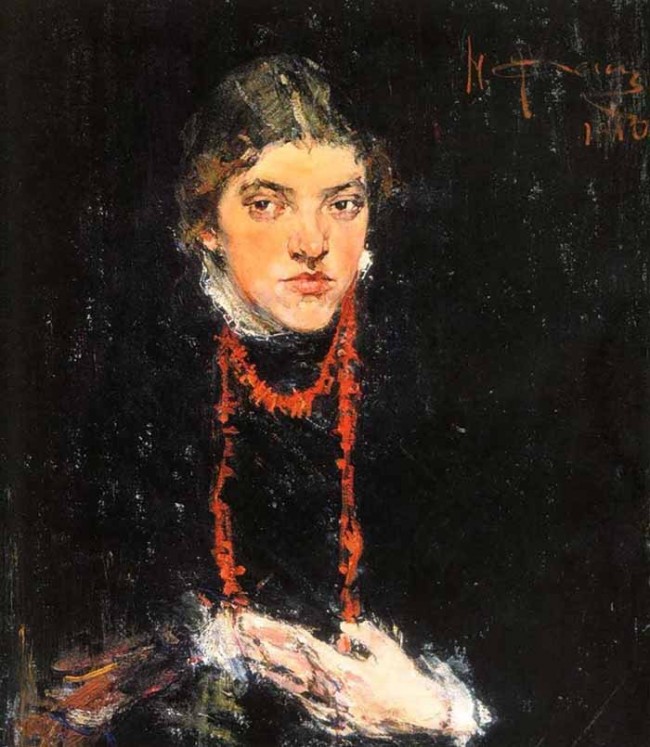 Сочинение по картине: Фешин - "Портрет Александры Белькович (Коралловые бусы)" Сочинение по картине: Фешин - "Портрет Александры Белькович (Коралловые бусы)"