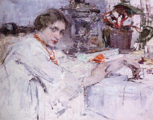 Сочинение по картине: Фешин - "За самоваром. Портрет О.М.Ясеневой"