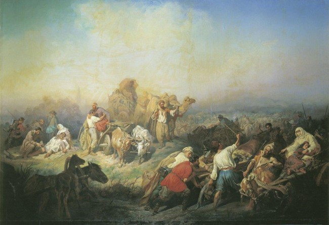 Сочинение по картине: Филиппов - "Военная дорога между Севастополем и Симферополем во время Крымской войны"