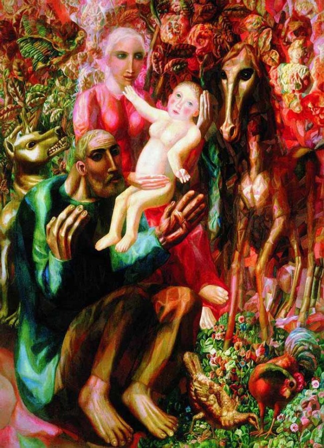 Сочинение по картине: Филонов - "Крестьянская семья (Святое семейство)"