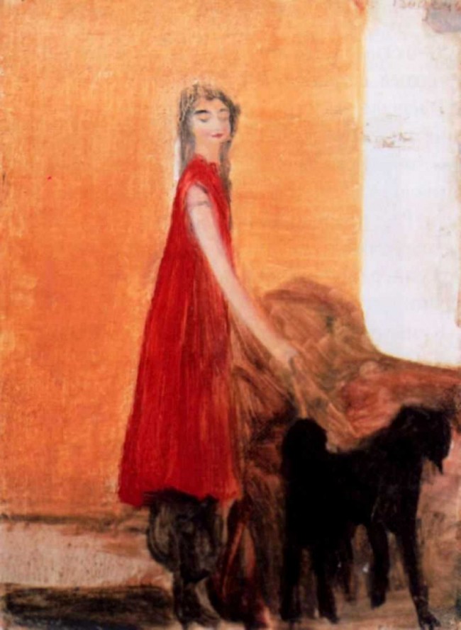 Сочинение по картине: Фонвизин - "Женщина с черными собаками"