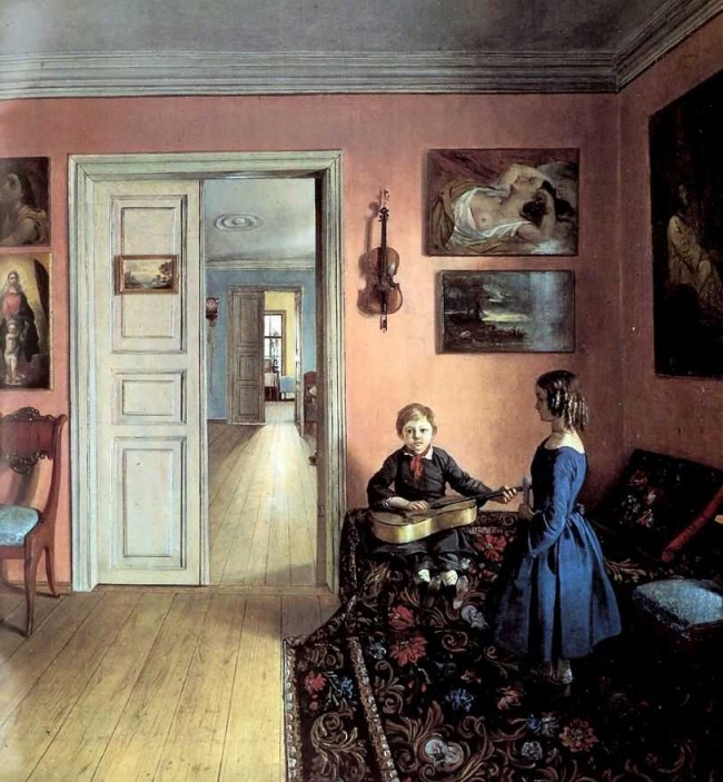 Сочинение по картине: Хруцкий - "В комнатах усадьбы художника Захарничи Полоцкой губернии"