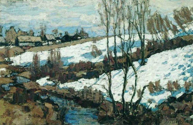 Сочинение по картине: Петровичев - "Весенний пейзаж"