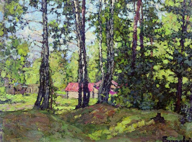 Сочинение по картине: Петровичев - "Ясный август"