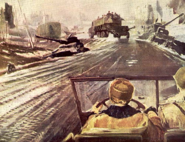 Сочинение по картине: Пименов - "Фронтовая дорога"