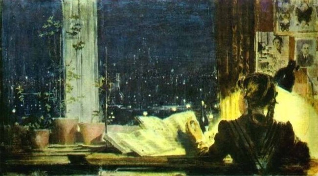 Сочинение по картине: Пименов - "Огни университета"