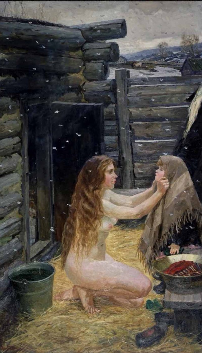 Сочинение по картине: Пластов - "Весна. В бане"