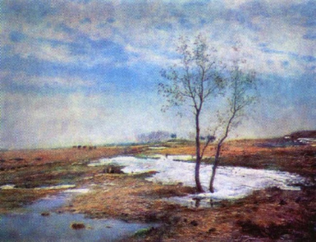 Сочинение по картине: Похитонов - "Ольха зацвела"