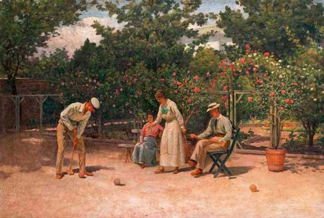 Сочинение по картине: Попов - "Игра в крокет"