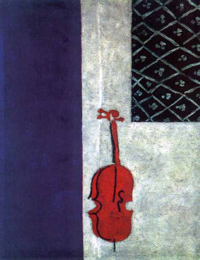 Сочинение по картине: Пуни - "Натюрморт. Красная скрипка"