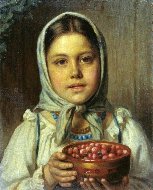 Сочинение по картине: Рачков - "Девочка с ягодами"