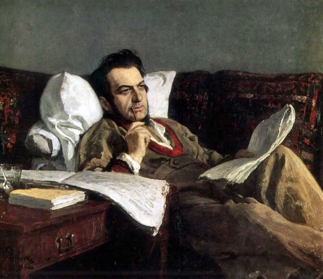 Сочинение по картине: Репин - "Михаил Иванович Глинка в процессе работы над оперой «Руслан и Людмила»"