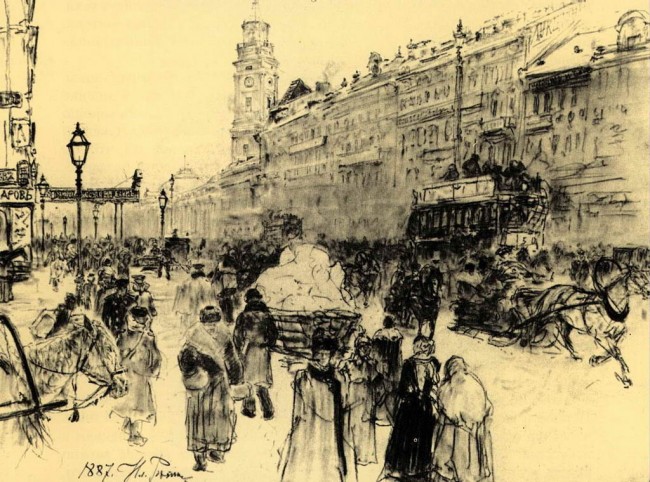 Сочинение по картине: Репин - "На Невском Проспекте"