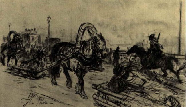 Сочинение по картине: Репин - "На Николаевском мосту в Петербурге" Сочинение по картине: Репин - "На Николаевском мосту в Петербурге"