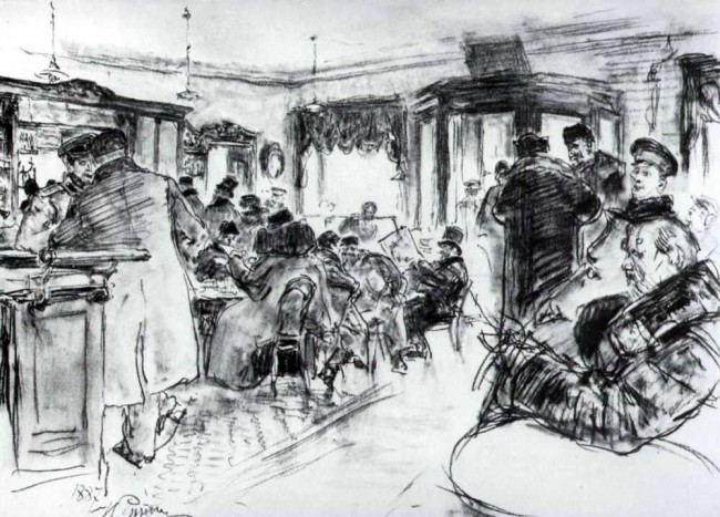 Сочинение по картине: Репин - "У Доминика"