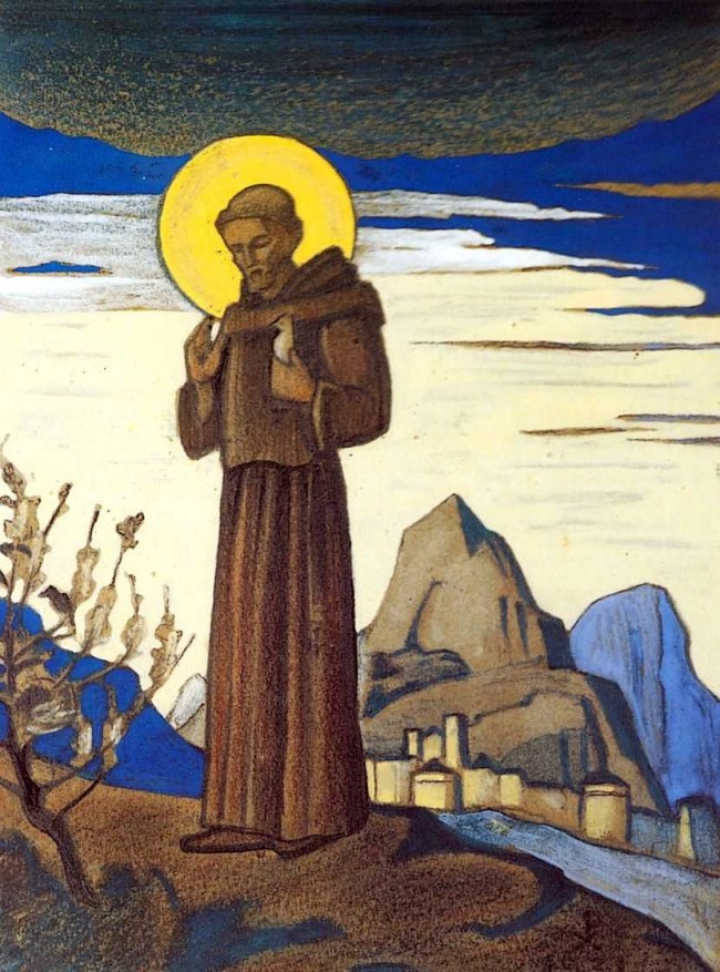 Сочинение по картине: Рерих - "Святой Франциск"