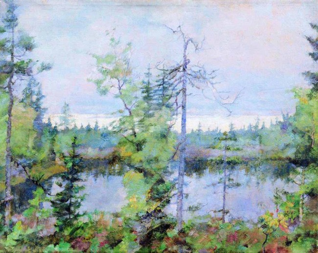 Сочинение по картине: Рожденственский - "Беломорье. Морошковое болото"