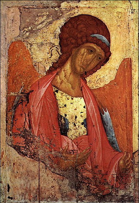 Сочинение по картине: Рублев - "Архангел Михаил из деисусного чина"