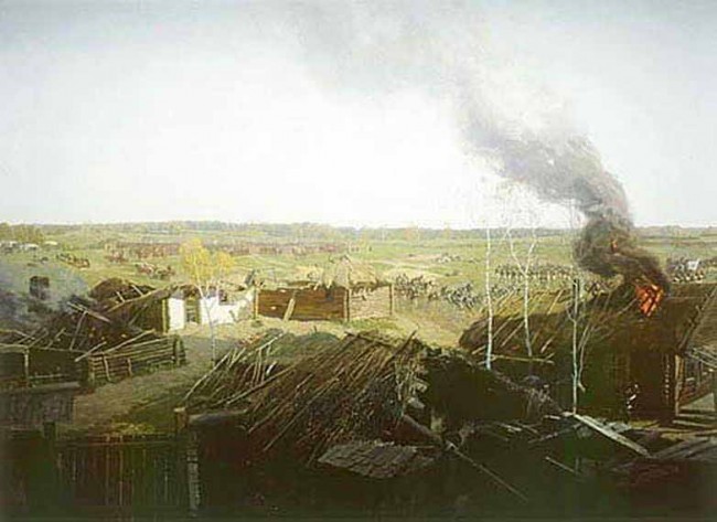 Сочинение по картине: Рубо - "Окраина дер. Семеновское" Сочинение по картине: Рубо - "Окраина дер. Семеновское"