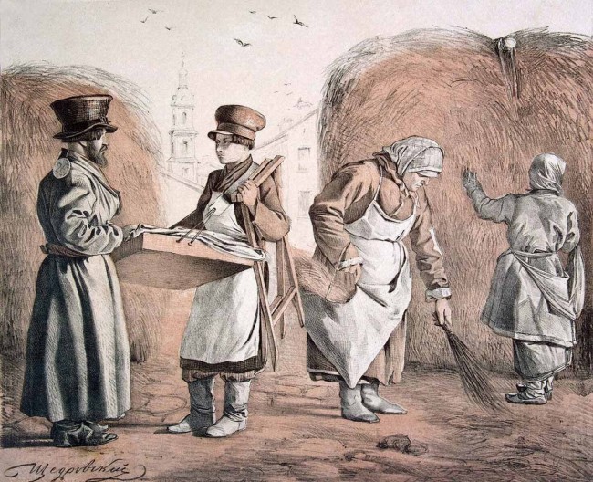 Сочинение по картине: Щедровский - "Уличный разносчик пирогов и извозчик"