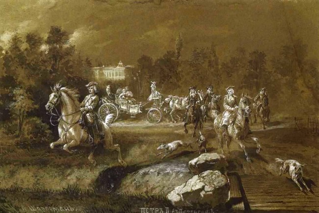 Сочинение по картине: Шарлемань - "Петр II в Петергофе"