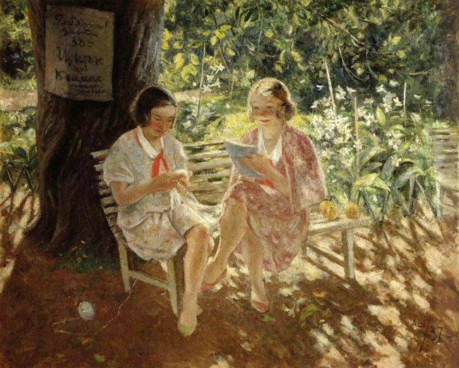 Сочинение по картине: Шевченко - "Две девушки пионерки" Сочинение по картине: Шевченко - "Две девушки пионерки"