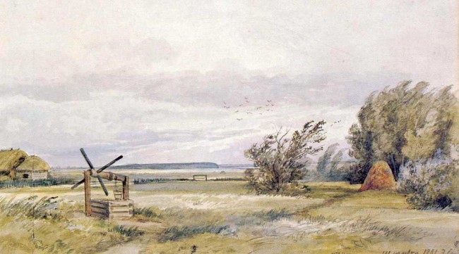 Сочинение по картине: Шишкин - "Шмелевка. Ветреный день"