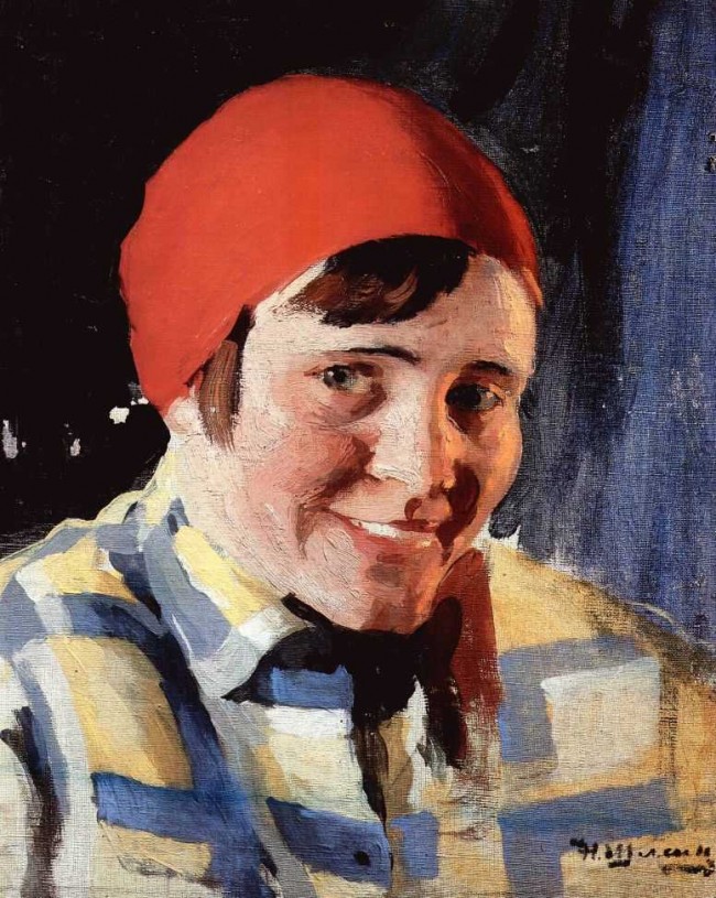 Сочинение по картине: Шлеин - "Комсомолка"