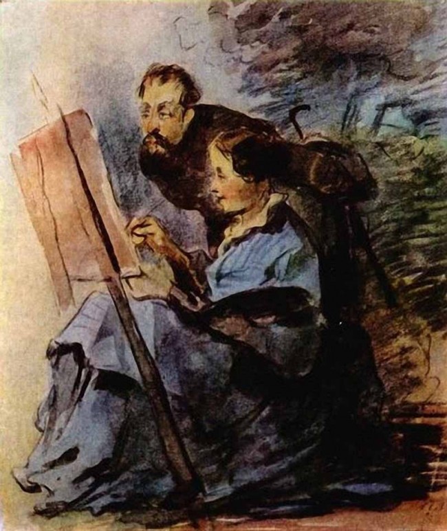 Сочинение по картине: Шмельков - "Художница"