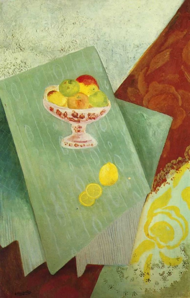 Сочинение по картине: Штеренберг - "Розовая ваза с фруктами"