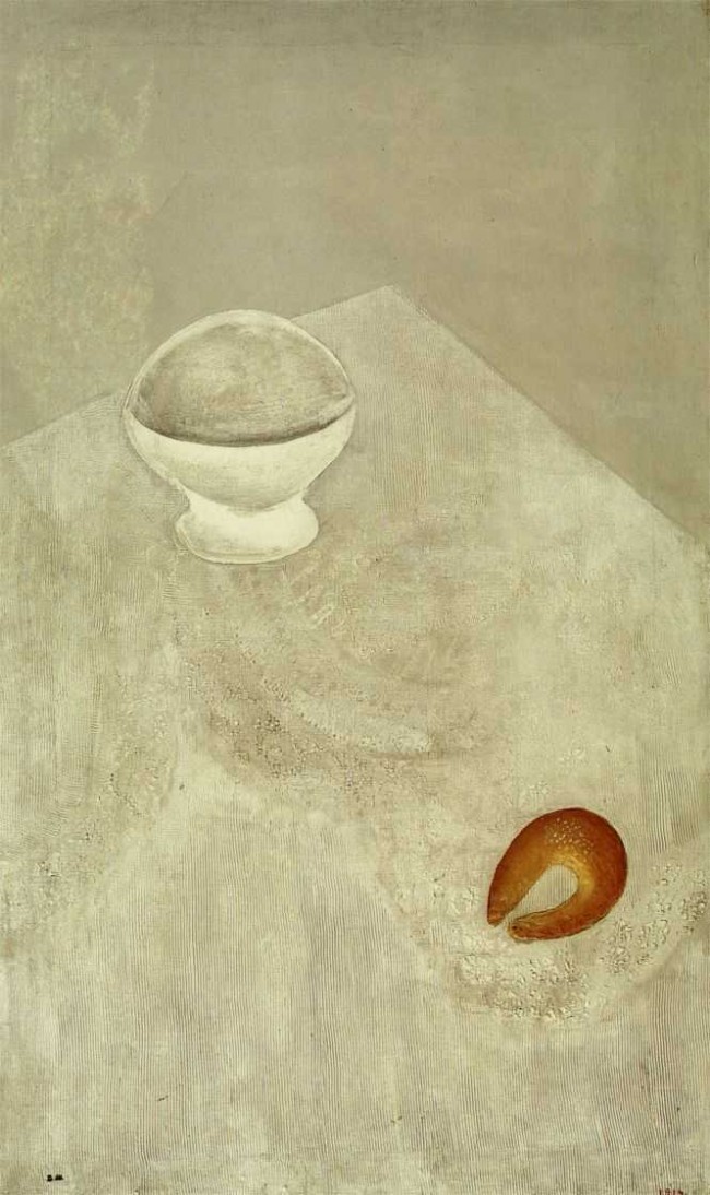 Сочинение по картине: Штеренберг - "Стол (Натюрморт с рогаликом)"