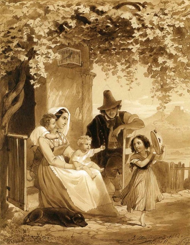 Сочинение по картине: Штернберг - "Итальянская семья"